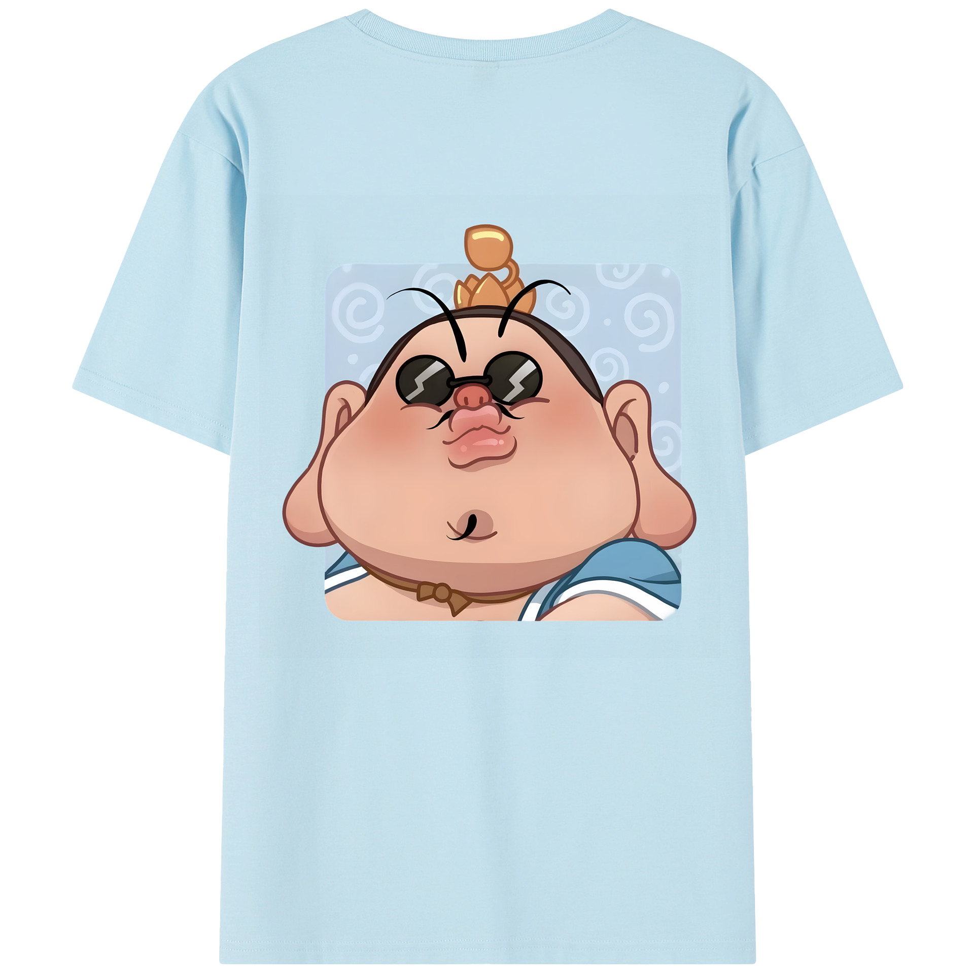 （画像用） Ne Zha 2 ナタ 魔童の大暴れ 綿100％半袖Tシャツ（背面プリント）